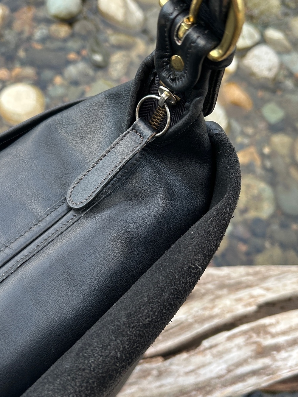 Vintage Coach 3178 Whitney Bag Black Leather Flap Crossbody Made in Italy ๐ฎ๐น - Picture 14 of 16